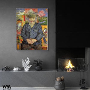 Portrait Pere Tanguy by Vincent Van Gogh, Van Gogh Portrait Print, Men Wall Art, Weird Wall Art, Man Portrait Print, Framed Wall Art