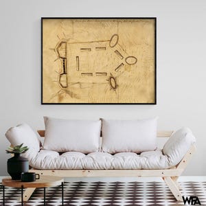 British Encampment under Howe at Bunker Hill Map, Revolutionary War Map Print, Old Military Wall Art, Battle of Bunker Hill Gift Print