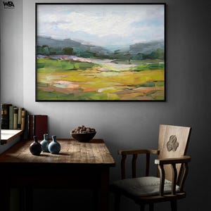 Quiet Place by Rebecca Fox, Peaceful Artwork for Hospital Waiting Room, Calming Art Office Decor, Abstract Nature Painting Poster Print