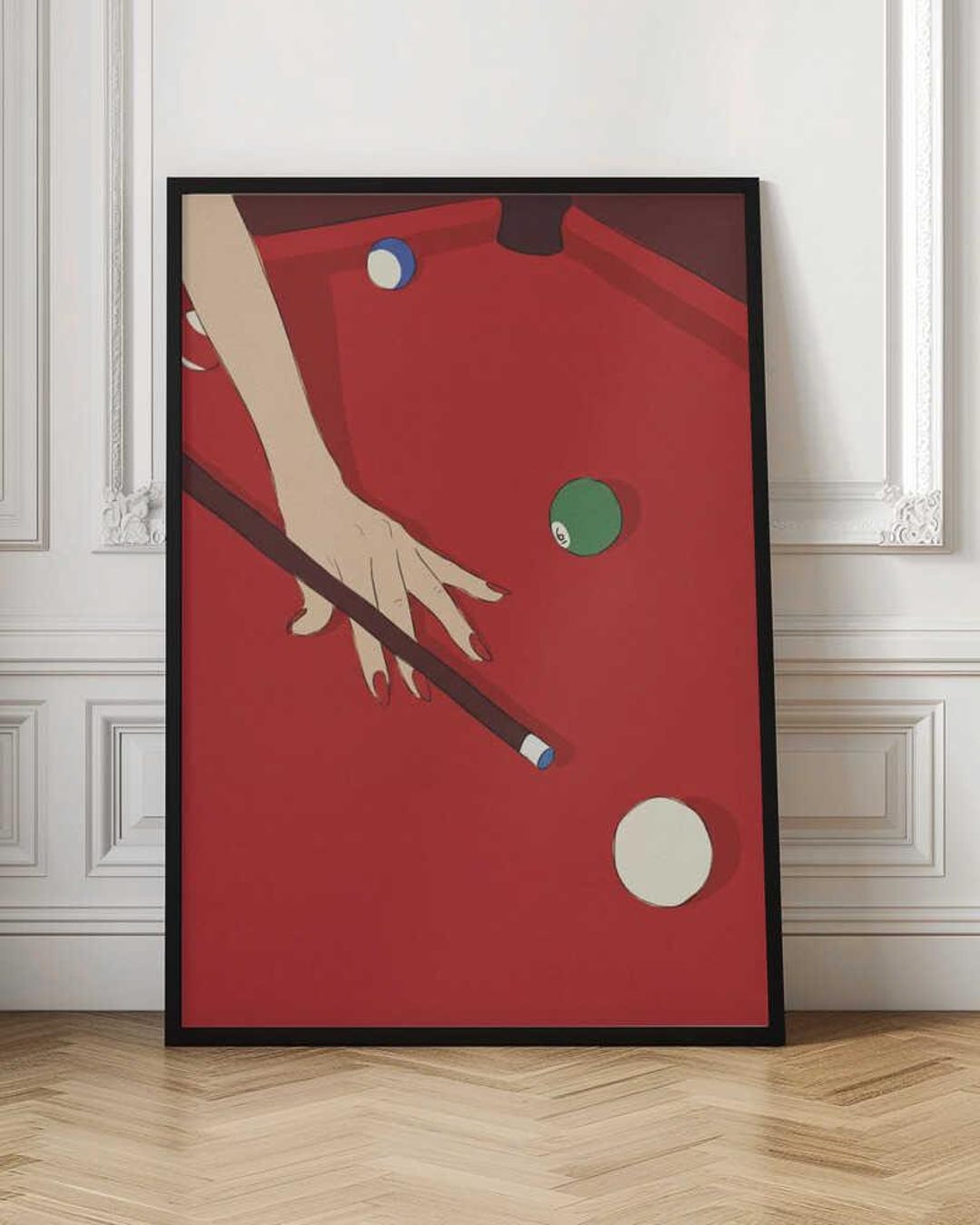 Pooltableart Pool Table Art Print: Billiards Wall Decor, Framed or Unframed - Etsy