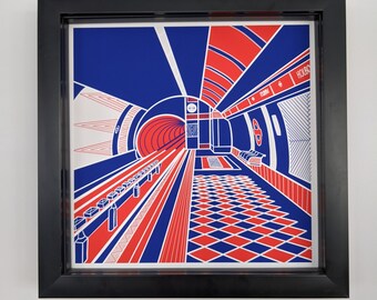 Holborn Tube Platform - Handsigned Art Print