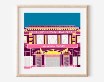 Farringdon Station - Handsigned Art Print