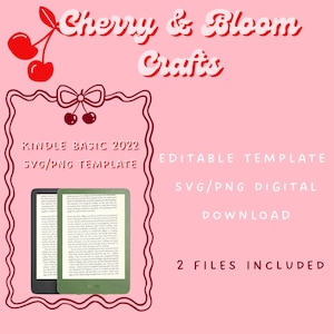 Kindle Basic 2022 Skin Template SVG/ PNG