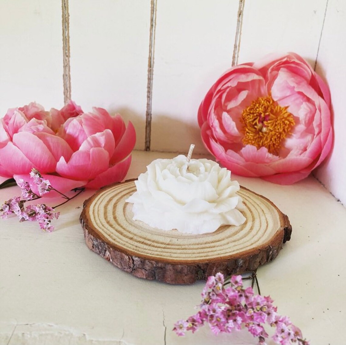 Candle Enchanted Peony Etsy