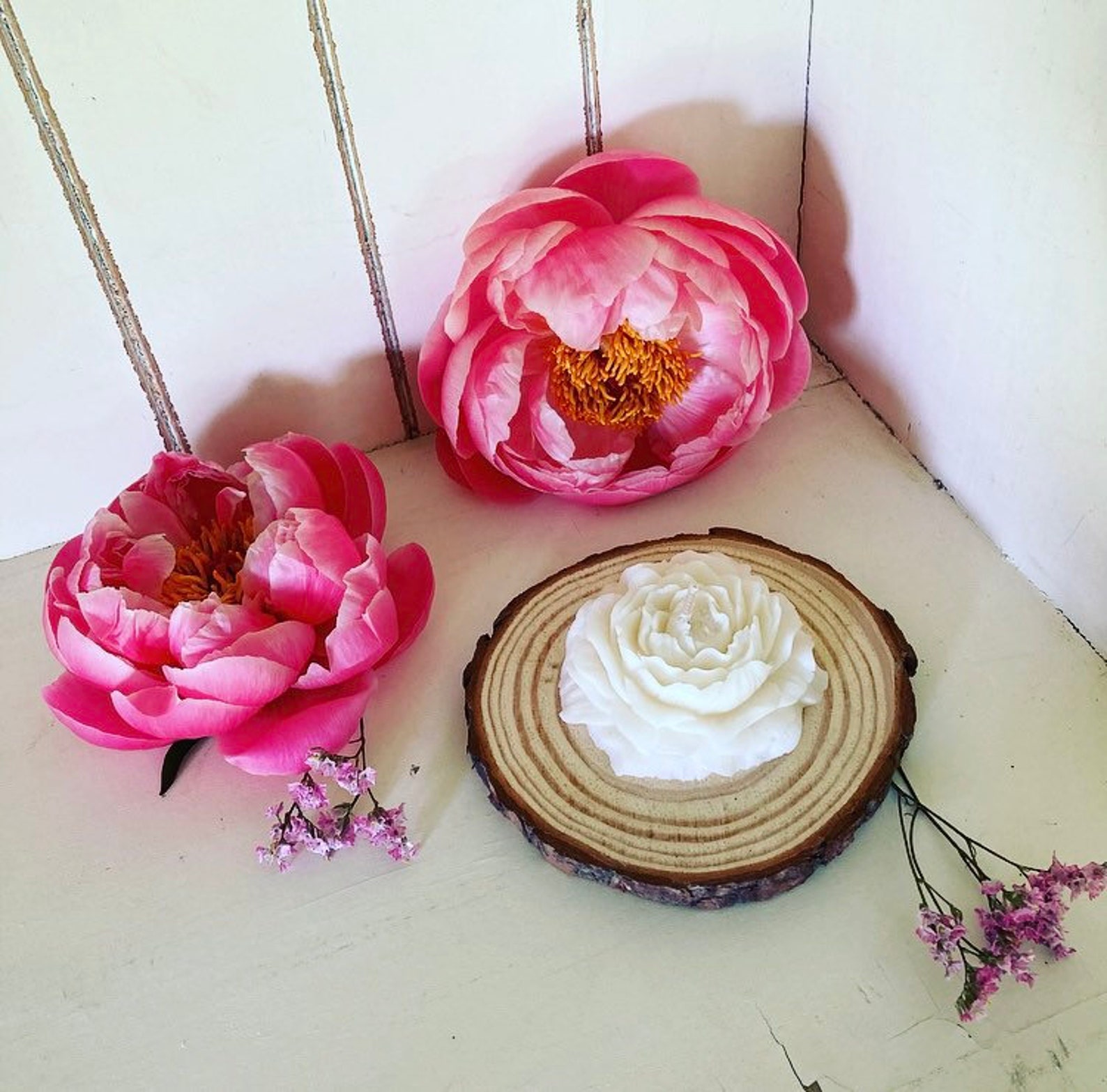 Candle Enchanted Peony Etsy