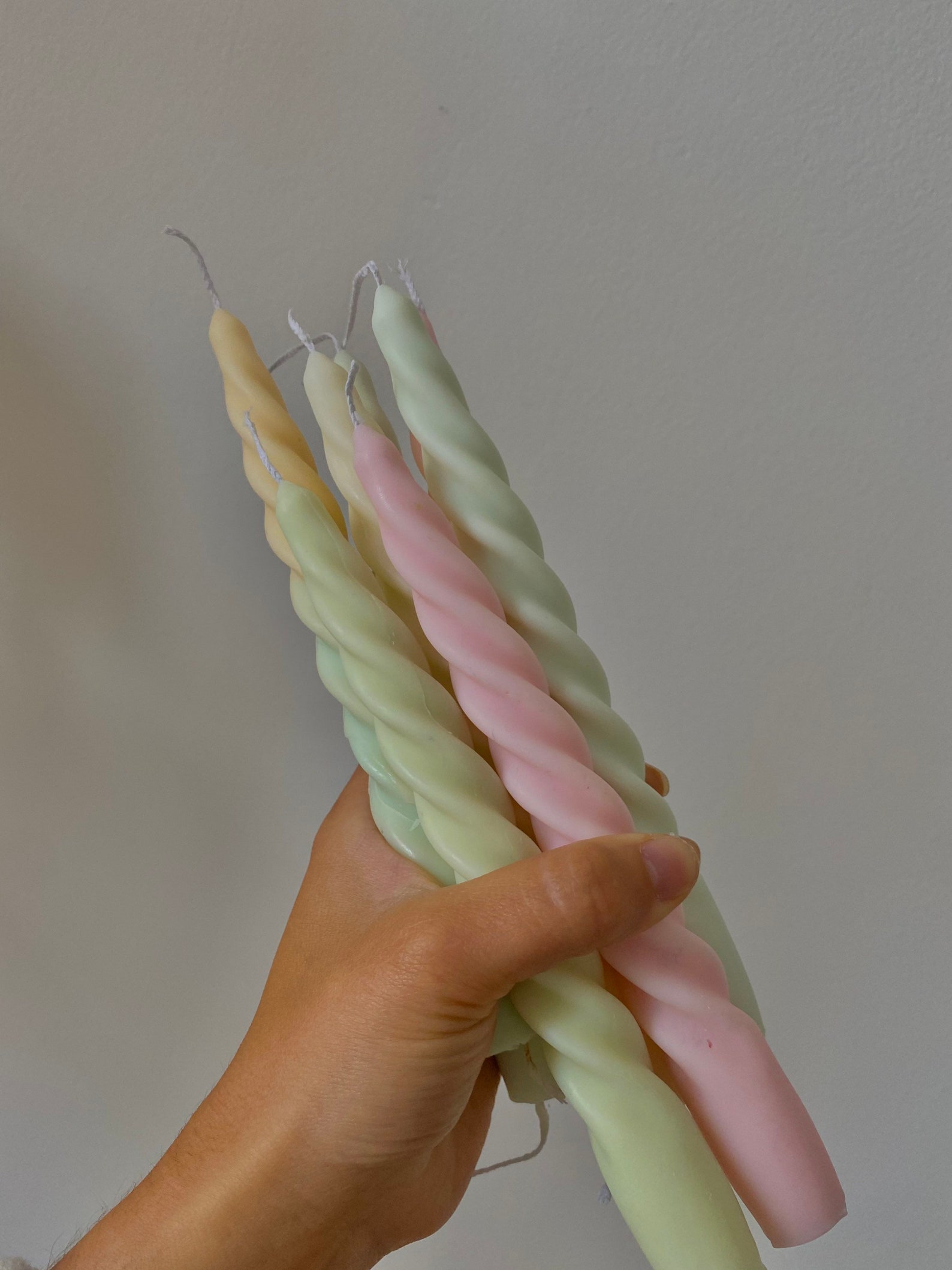 Twisted pillar candles / dinner candle made of soy wax / Etsy
