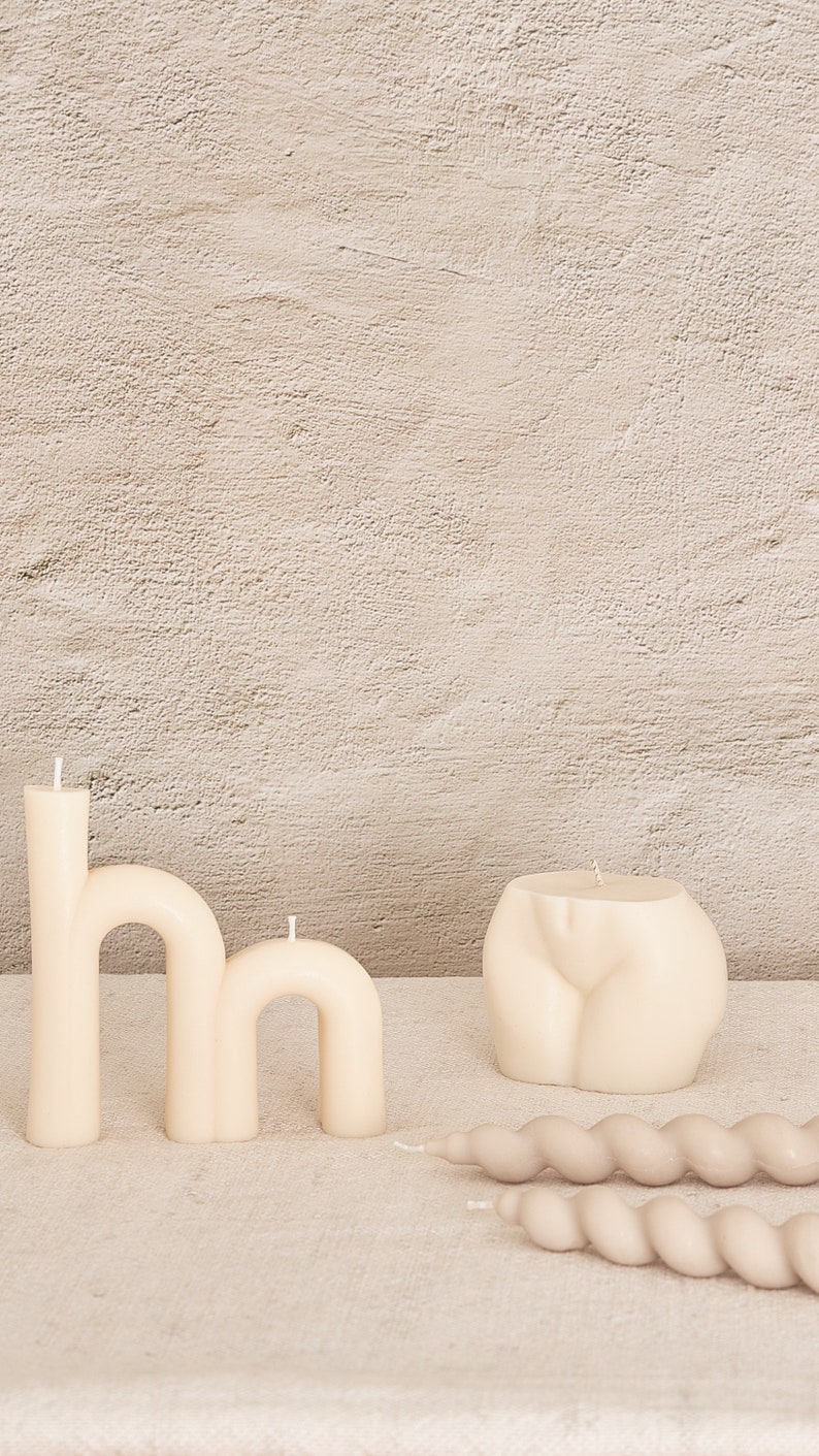 Soy wax arch candle /scented sculptural candle /candle decor / Interior candle /decorative candle / gift idea aesthetic candle Scandi home image 2