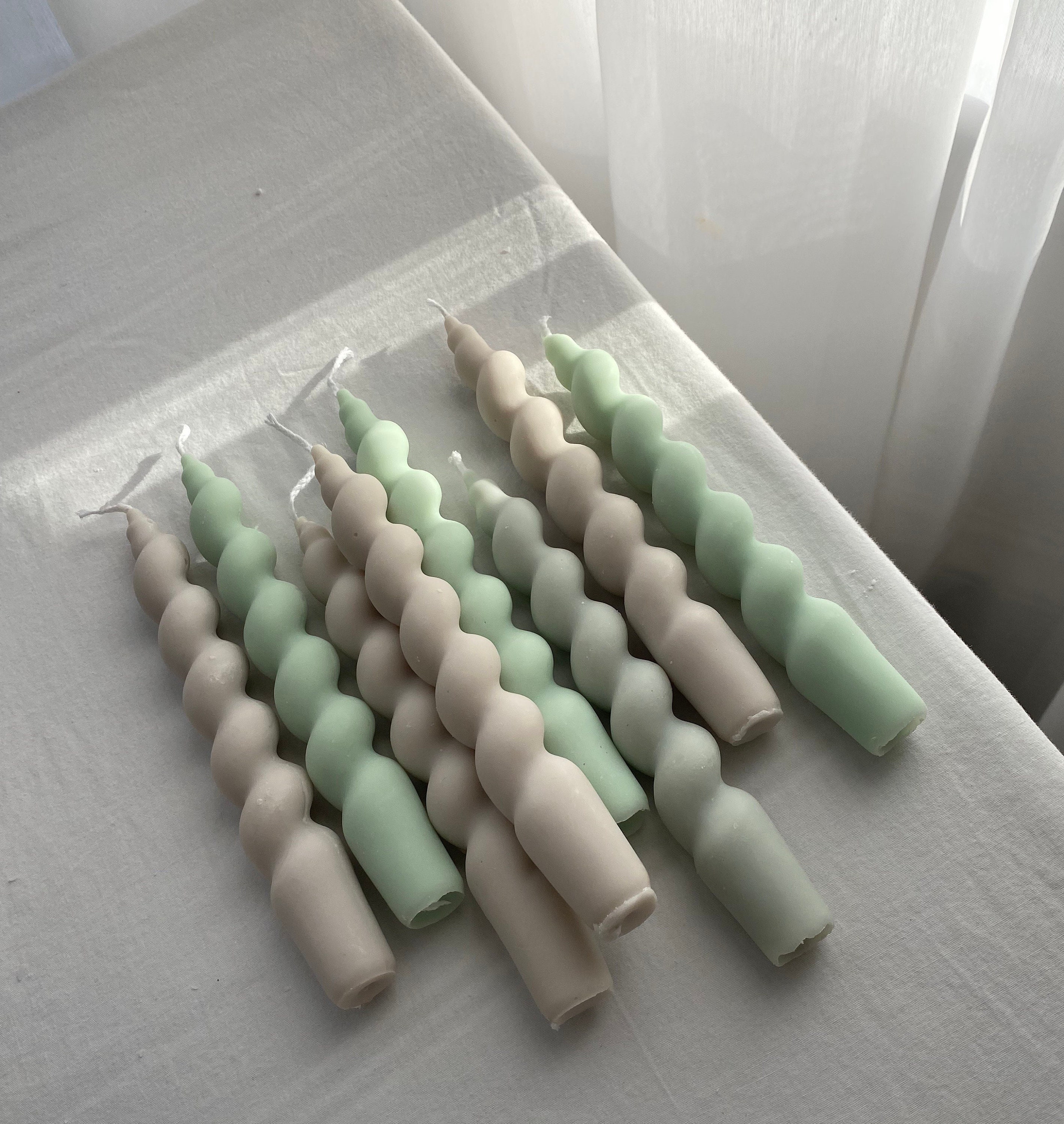 Twisted Pillar Candle Handmade Scented Candle / Soy Twisted Etsy