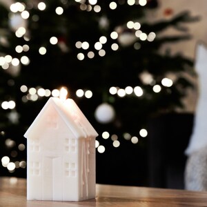 Christmas House Candle House warming Gift Scandinavian Townhouse Candle Cottage Candle Soy wax vegan candle image 5