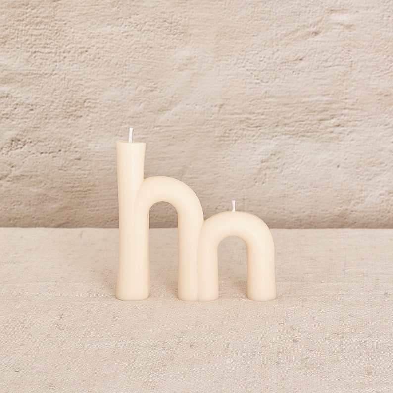 Vela de arco de cera de soja / vela escultórica perfumada / decoración de velas / vela interior / vela decorativa / idea de regalo vela estética Scandi hogar imagen 6