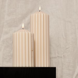 Large Pillar Candles - Aesthetic Room Decor | Dinner Table Decorations | Fireplace Decor | Wedding Table Decorb| Soy taper candles