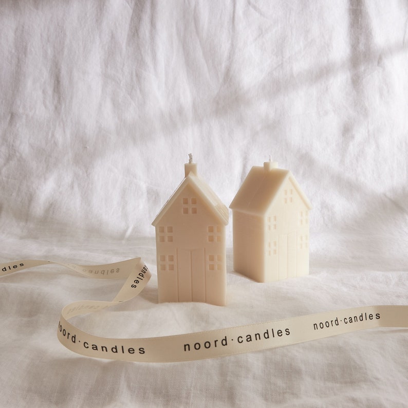 Christmas House Candle House warming Gift Scandinavian Townhouse Candle Cottage Candle Soy wax vegan candle image 7