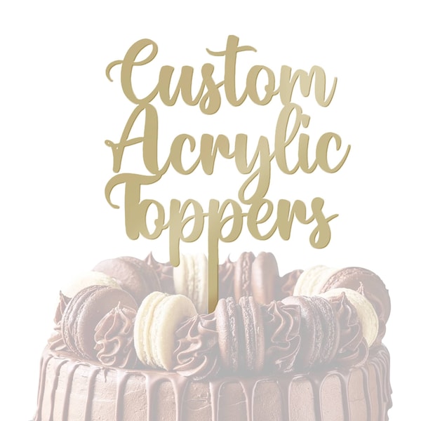 CUSTOM CAKE TOPPER, Acrylic Cake Topper, Personalized Party, Birthday Cake Topper, Glitter Party Retirement Birthday Wedding Decoration