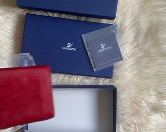 SWAROVSKI Red Crystal Bling Wallet - EUC, Original Box and