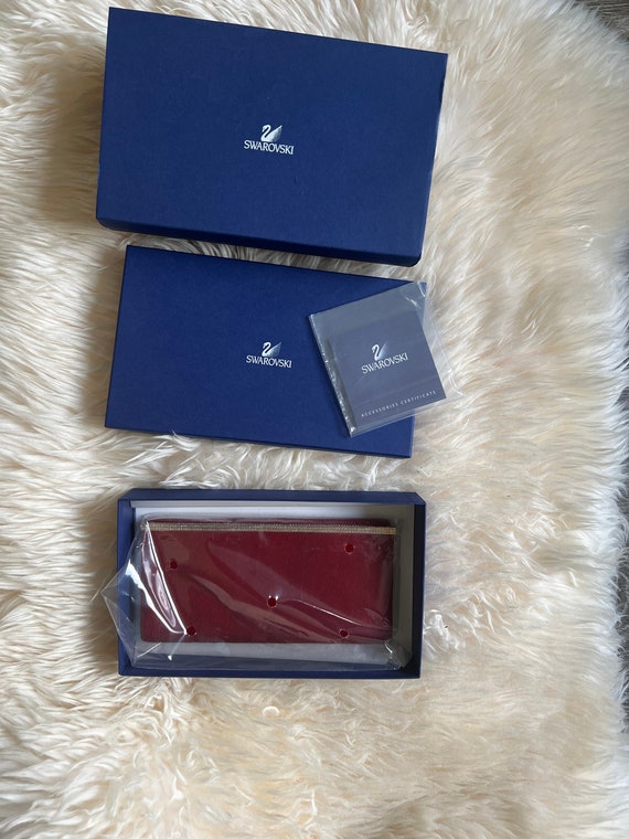 SWAROVSKI Red Crystal Bling Wallet - EUC, Original Box and