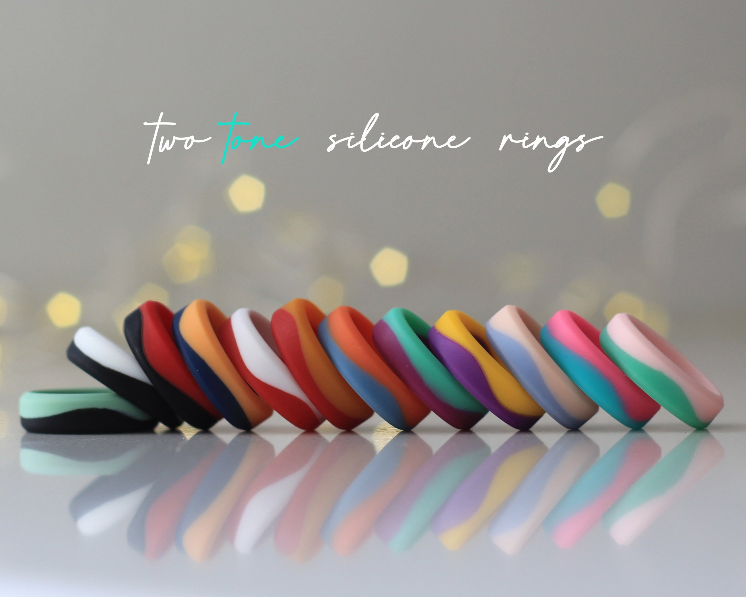Two tone hotsell silicone ring