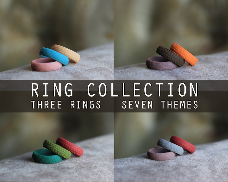 Stackable Silicone Rings 3 Rings Combination Rubber Rings Etsy