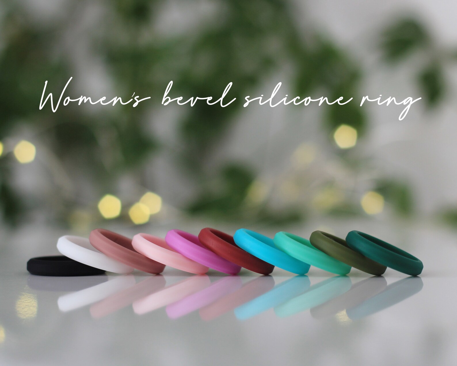 Bevel Design Women's Stackable Silicone Rings Colorful Etsy