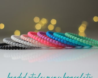 Colorful Silicone Mini Bracelets: Stackable Beaded Style