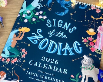 2026 Zodiac Calendar: Astrology, Star Signs & Birth Flowers