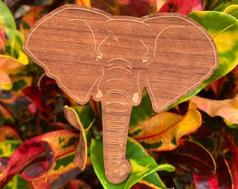 Alfiler de madera de elefante - Alfiler grande - Animales en peligro de extinción - Ecológico