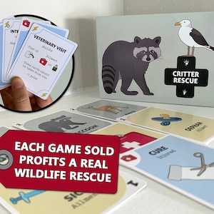 Critter Rescue - Family Friendly Card Game for Animal Lovers - Support a wildlife rescue!