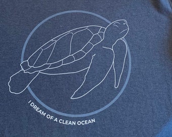 Camiseta de tortuga marina - Unisex - Océano limpio - Salvemos a las tortugas marinas
