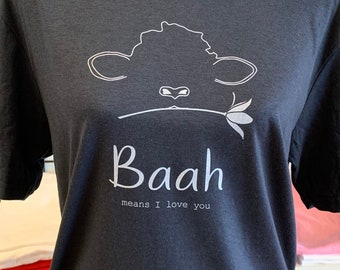 Camiseta "Baah significa te quiero" - Camiseta con ovejita adorable - Camiseta unisex