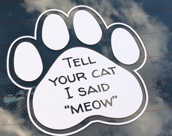 Calcomanías para autos con diseño de gatos y perros: pegatinas de 5.5" para exteriores, ideales para amantes de los gatos y los perros.