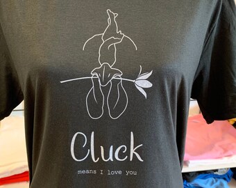 Camiseta "Cluck means I love you" - Camiseta con pollito adorable - Camiseta unisex