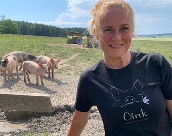 Camiseta "Oink significa te quiero" - Camiseta con cerdito adorable - Camiseta unisex