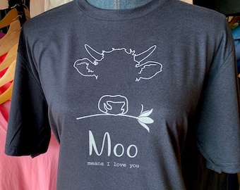 Camiseta "Muu significa te quiero" - Camiseta con vaca adorable - Camiseta unisex