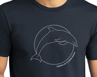 Camiseta Delfín - Unisex - Océano Limpio - Salvemos a los Delfines