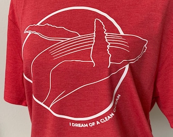 Camiseta Ballena - Unisex - Océano Limpio - Salvemos a las Ballenas