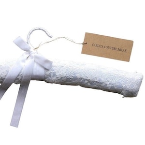 Handmade White Lace Padded Hanger