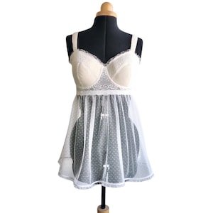 Handmade White Lace Lingerie Top