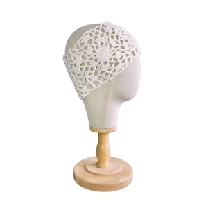Handmade Off White Crochet Lace Headband