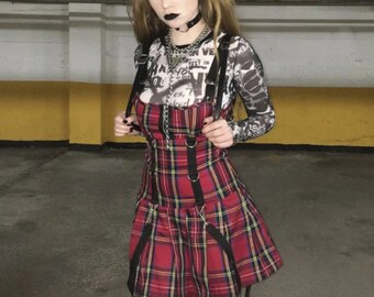 plaid punk dress