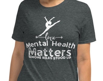 Simone Biles Stood Up For Mental Health The Goat USA Gymnastics Tee Short-Sleeve Unisex T-Shirt