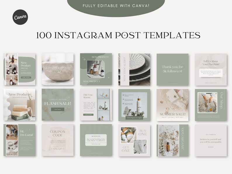 CANVA Instagram Post Design Templates to BOOST SALES – for Product ...