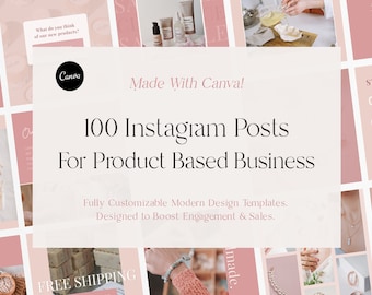 100 Instagram Post Design Templates to Boost Sales – For Product Based Business! | 100 Canva Instagram Templates | Social Media Graphics