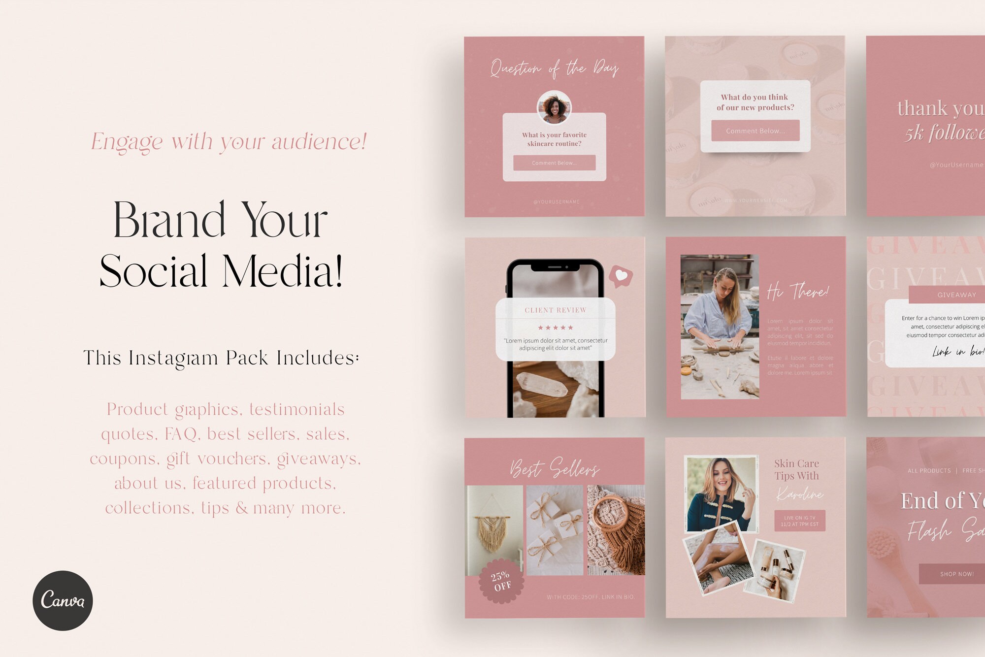 100 Instagram Post Design Templates to Boost Sales – for Product Based ...