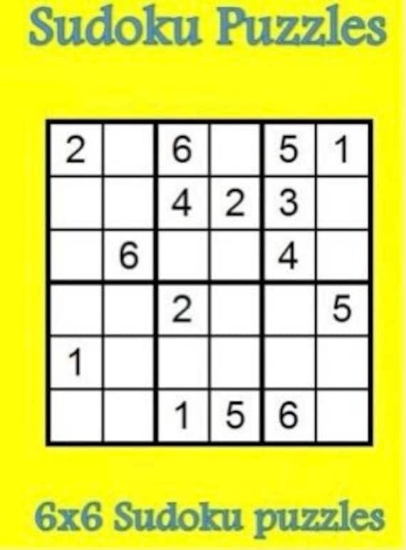 Free kid sudoku puzzle 6x6 easyhard wwwprintactivitiescom math sudoku 