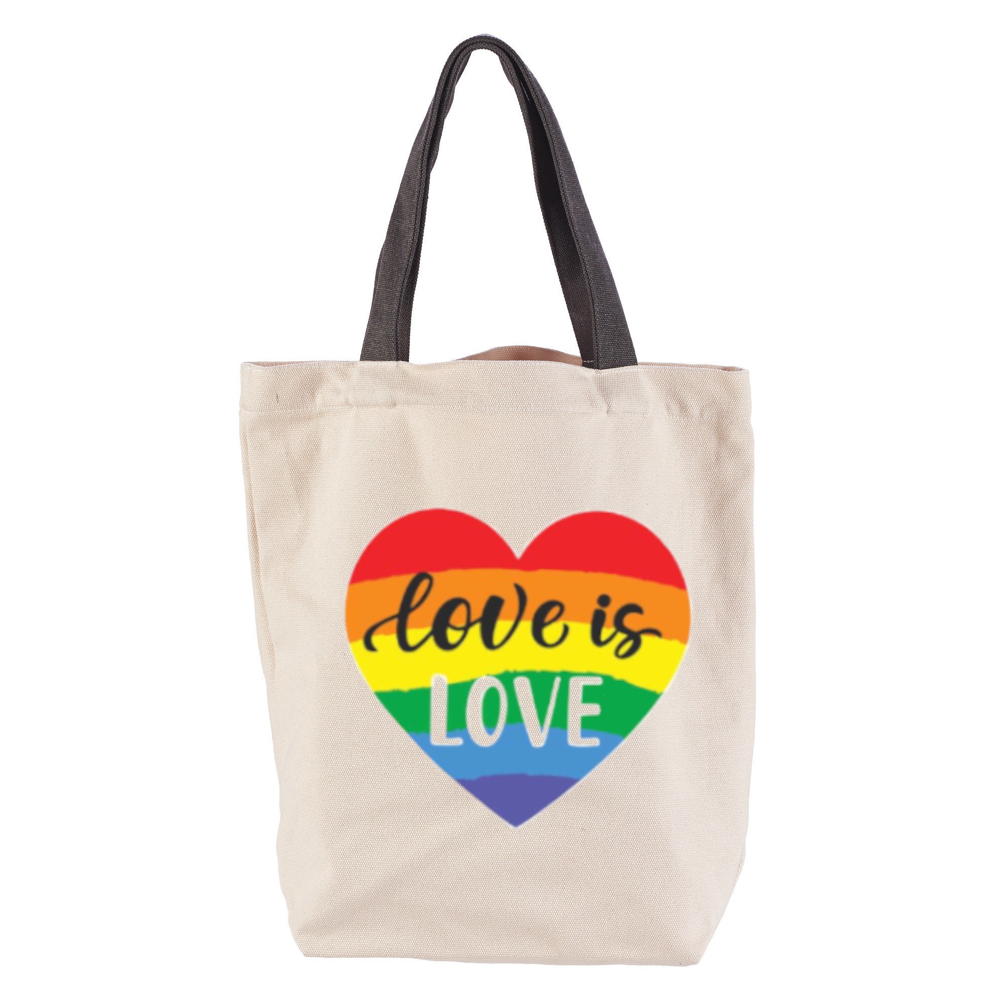Pride Tote bag Rainbow Tote bag LGBTQ Love is Love Etsy