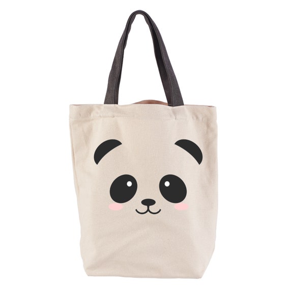 Panda face Tote Bag Panda Tote bag | Etsy