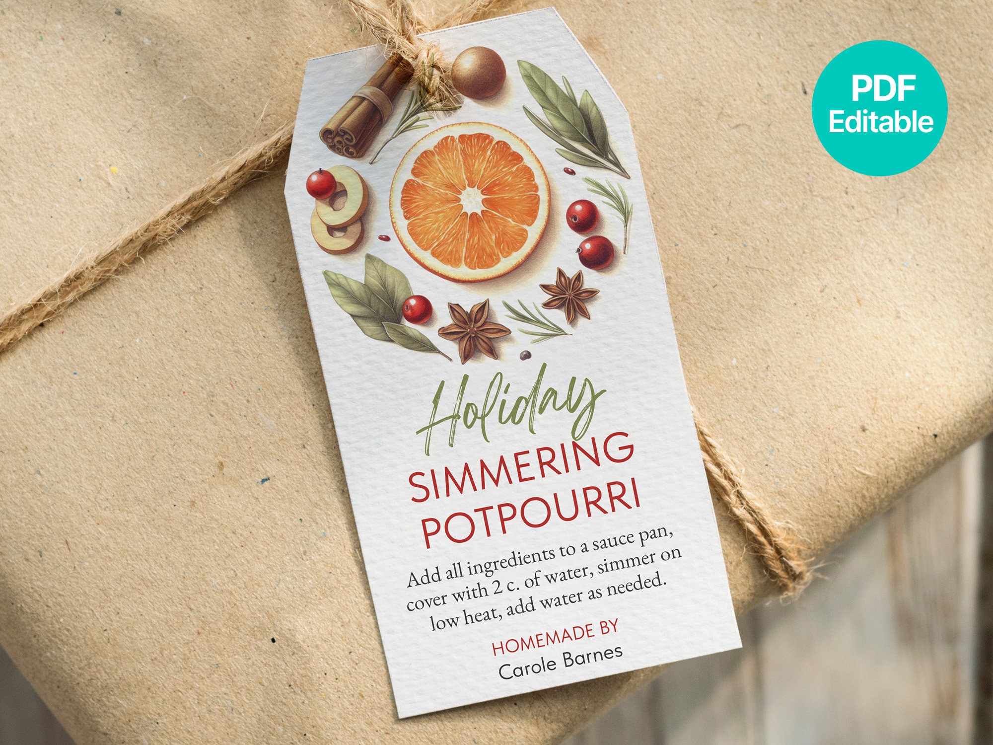 Printable Holiday Simmering Stovetop - Il Fullxfull.5526790587 Glzx