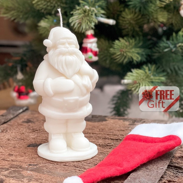 Santa Claus Candle (12cm) - Christmas Candle - Duftkerzen Weihnachten - Soy Candle - Weihnachtskerzen - Nikolaus Kerze - Cute Candles