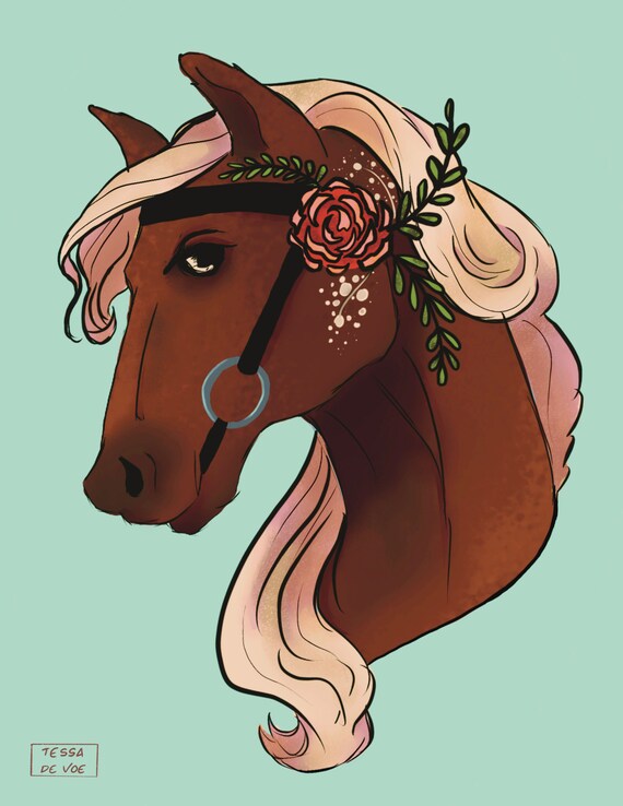 Taffy the Horse art print Etsy