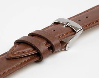 Brown Vegan Watch Strap 12mm, 14mm, 16mm, 18mm, 20mm, Sustainable, Vegan / Eco