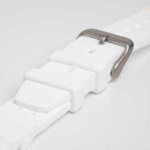 White ND Limits Dive Silicone Watch Strap 18mm, 20mm, 22mm & 24mm